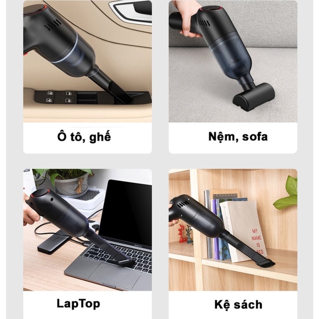 Máy hút bụi cầm tay không dây - HELLOLEIBOO lực hút 9000PA