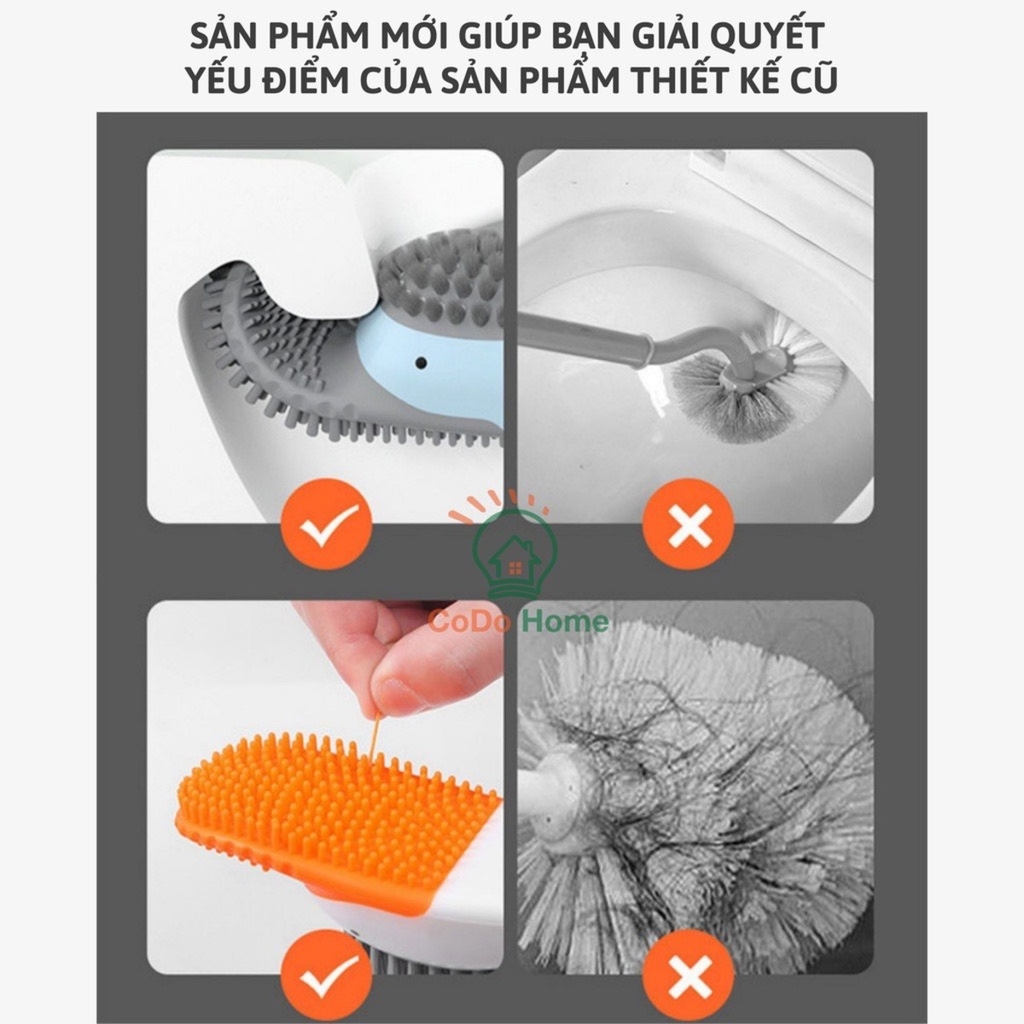 Chổi cọ nhà vệ sinh silicon hình con vịt cute tiện dụng