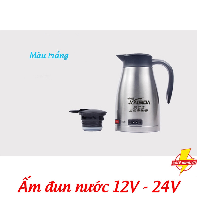 Ấm đun nước trên xe ô tô 12V - 24V, ấm siêu tốc Kaisida H06