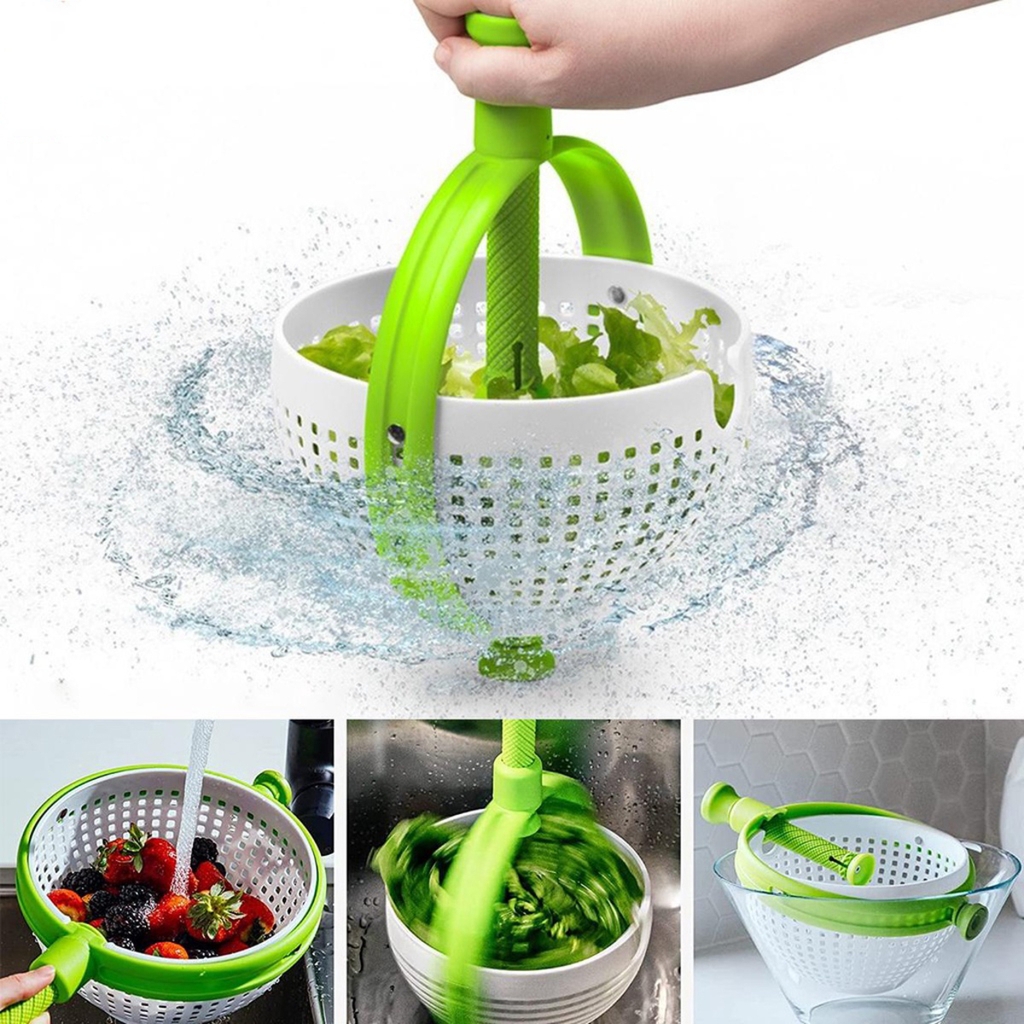 Rổ quay rau ly tâm, vắt sạch nước, làm ráo nước rau củ quả