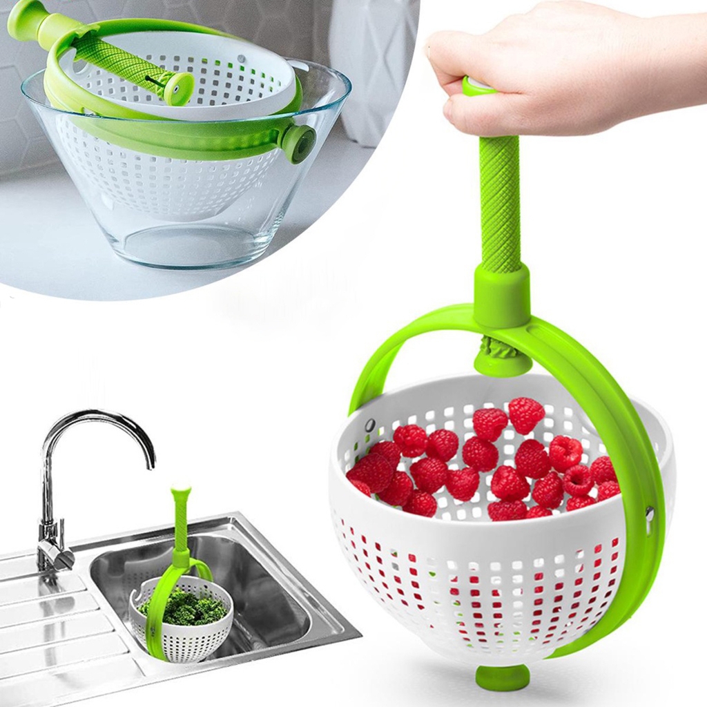 Rổ quay rau ly tâm, vắt sạch nước, làm ráo nước rau củ quả