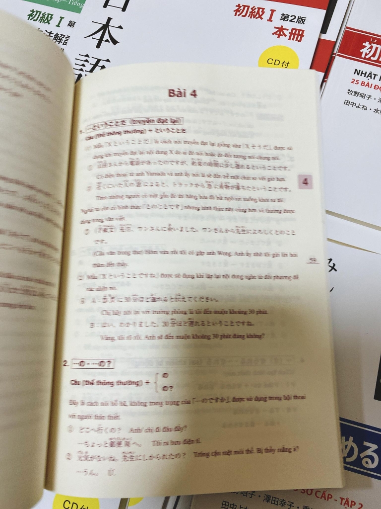 Minna no Nihongo Trung Cấp 1 – Bản Dịch và Giải Thích Ngữ Pháp Tiếng Việt