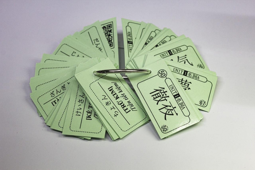 Thẻ Flashcard mimikara oboeru N3 cắt sẵn