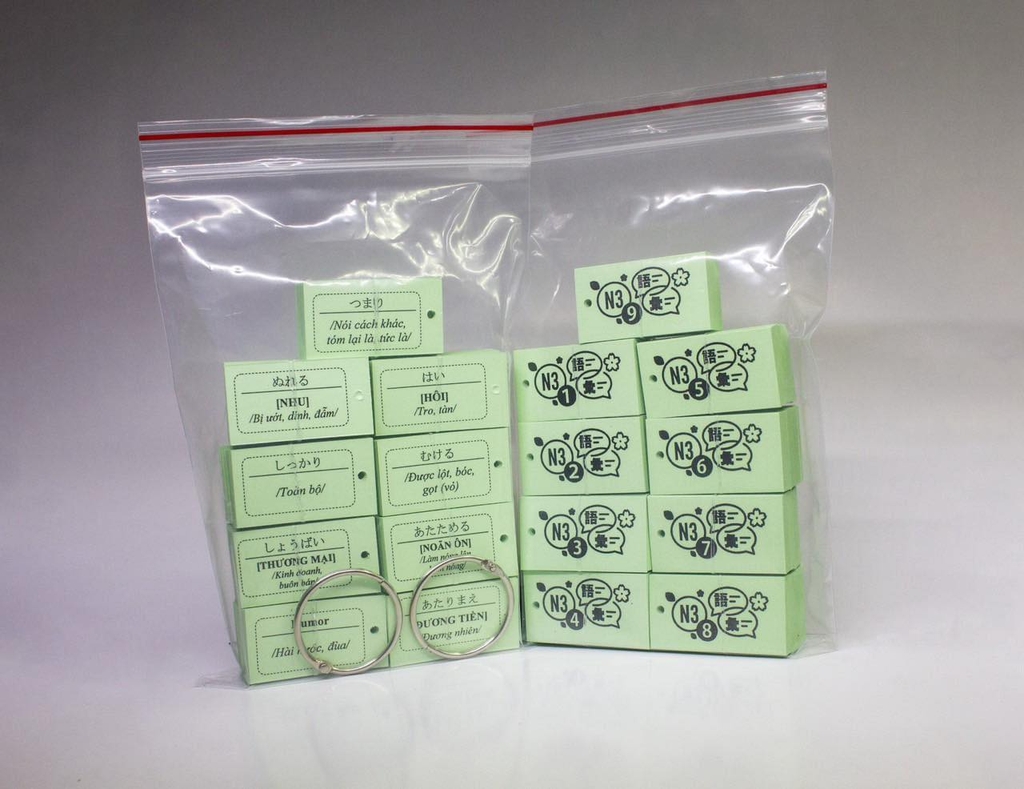 Thẻ Flashcard mimikara oboeru N3 cắt sẵn