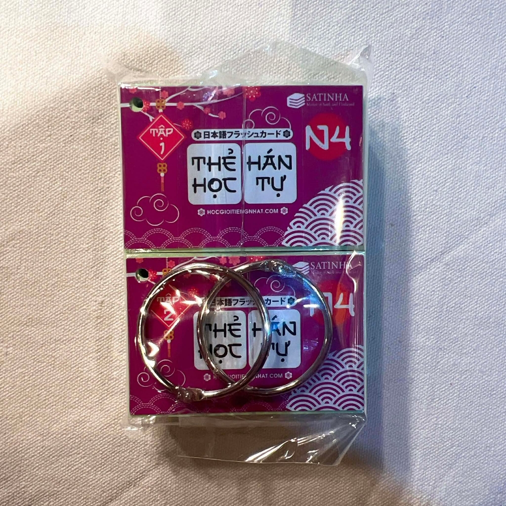 Thẻ Flashcard  Kanji N4 (2 xâu)