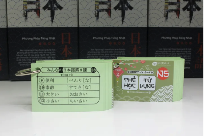 Thẻ Flashcard Học Từ Vựng Tiếng Nhật N5 - 2 xấp