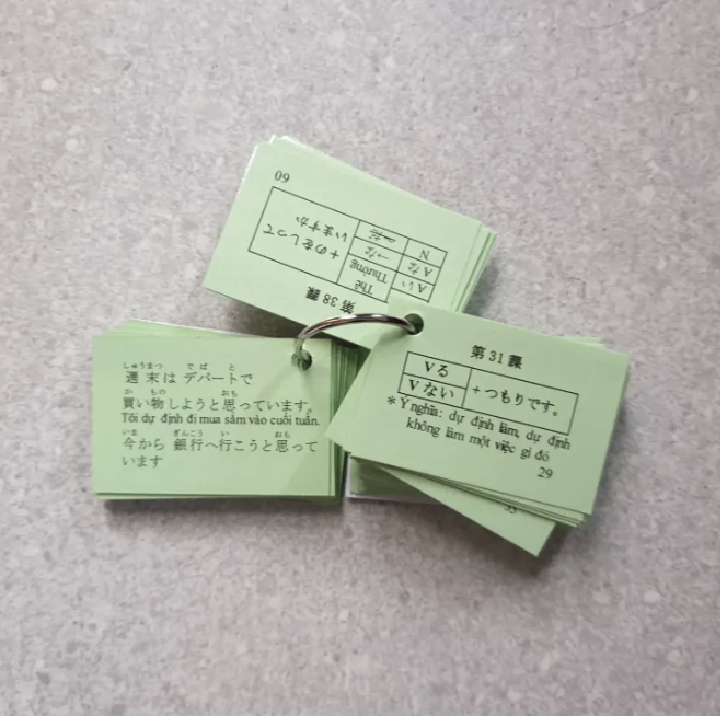 Thẻ Flashcard Học Ngữ Pháp  N4 – Minna No Nihongo N4 (Tái Bản Mới Nhất)