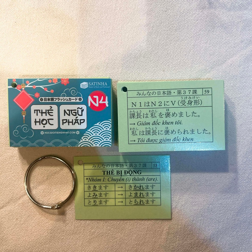 Thẻ Flashcard Học Ngữ Pháp  N4 – Minna No Nihongo N4 (Tái Bản Mới Nhất)