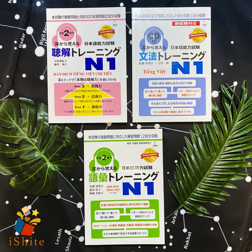 Trọn Bộ Sách Luyện Thi N1 Mimikara Oboeru – 3 Cuốn (Từ vựng, ngữ pháp, nghe)
