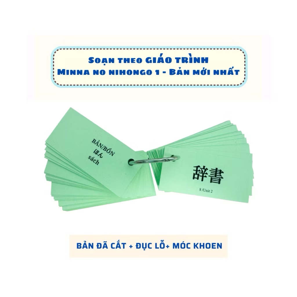 Bộ flashcard Học Kanji - Từ Vựng N5 (Bài 1 - 25)