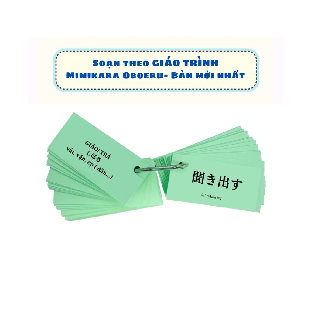 Thẻ Flashcard Từ Vựng Mimikara Oboeru N2 (12 Xâu)