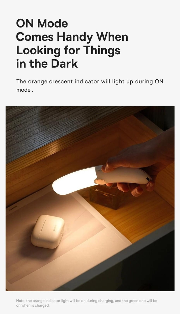 Đèn Cảm Ứng Thông Minh Baseus crescent moon Human Body Induction Night Light