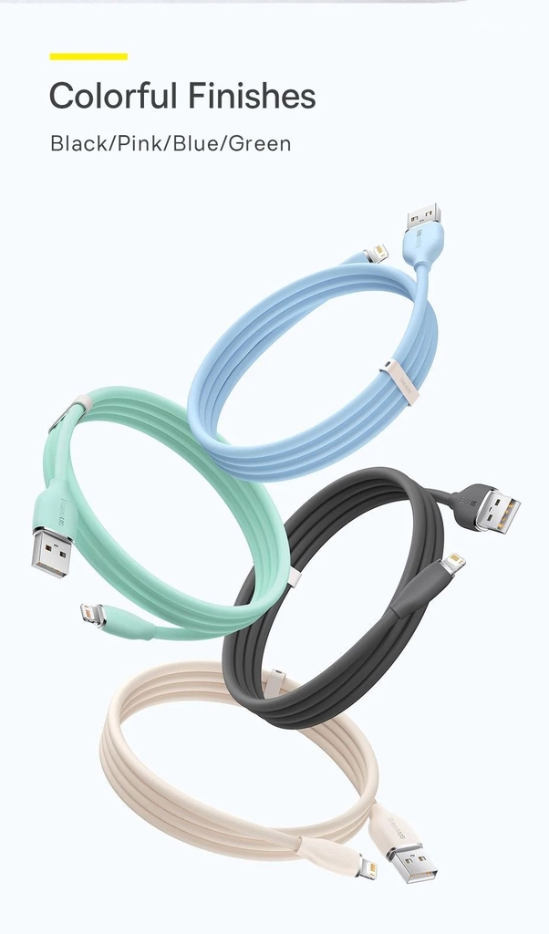 Cáp sạc nhanh USB IPhone Baseus Jelly Liquid Silica Gel Fast Charging 2.4A Data Cable