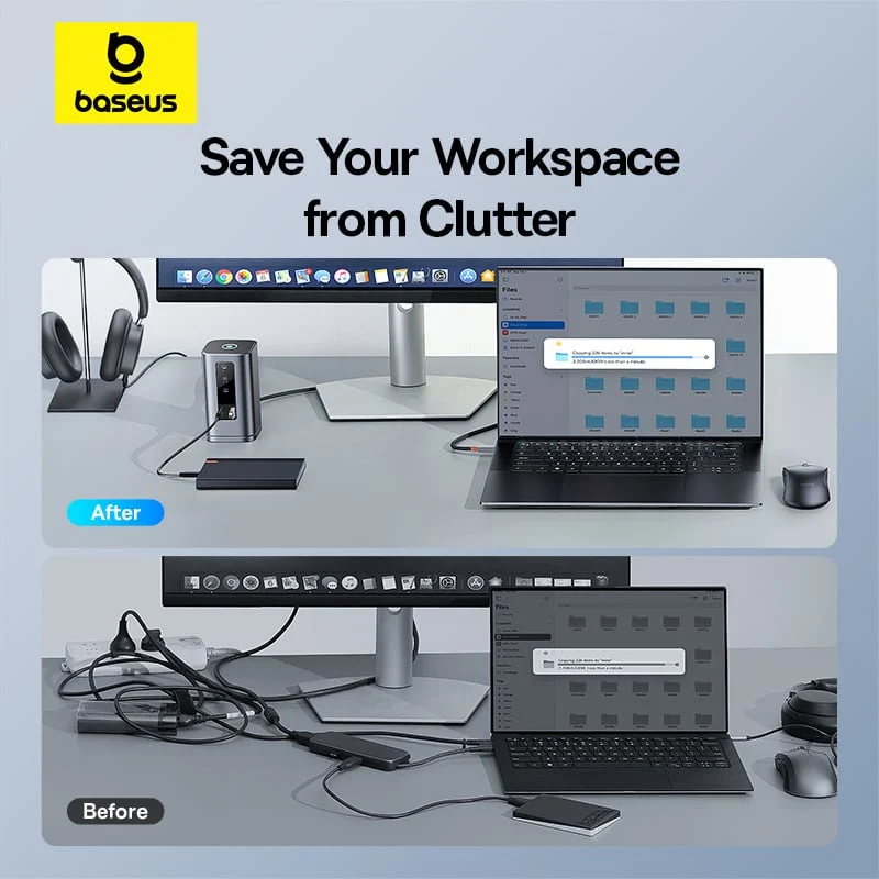Hub Mở Rộng Đa Năng Baseus Spacemate Series 11-in-1 Docking Station WIN Version ( xuất 3 màn hình mở rộng MST cho Windows )