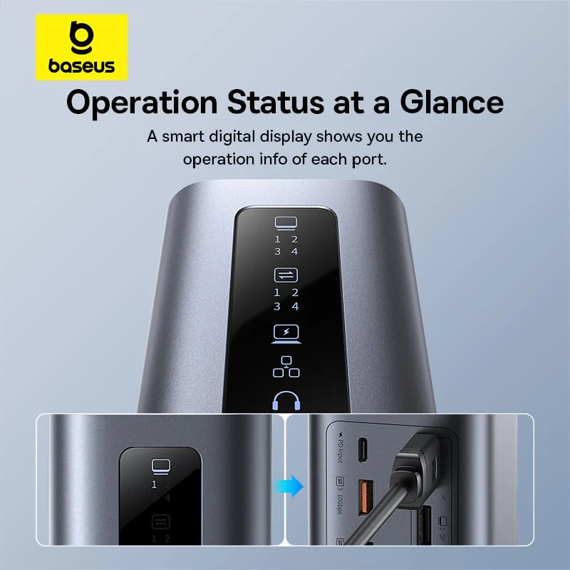 Hub Mở Rộng Đa Năng Baseus Spacemate Series 11-in-1 Docking Station WIN Version ( xuất 3 màn hình mở rộng MST cho Windows )
