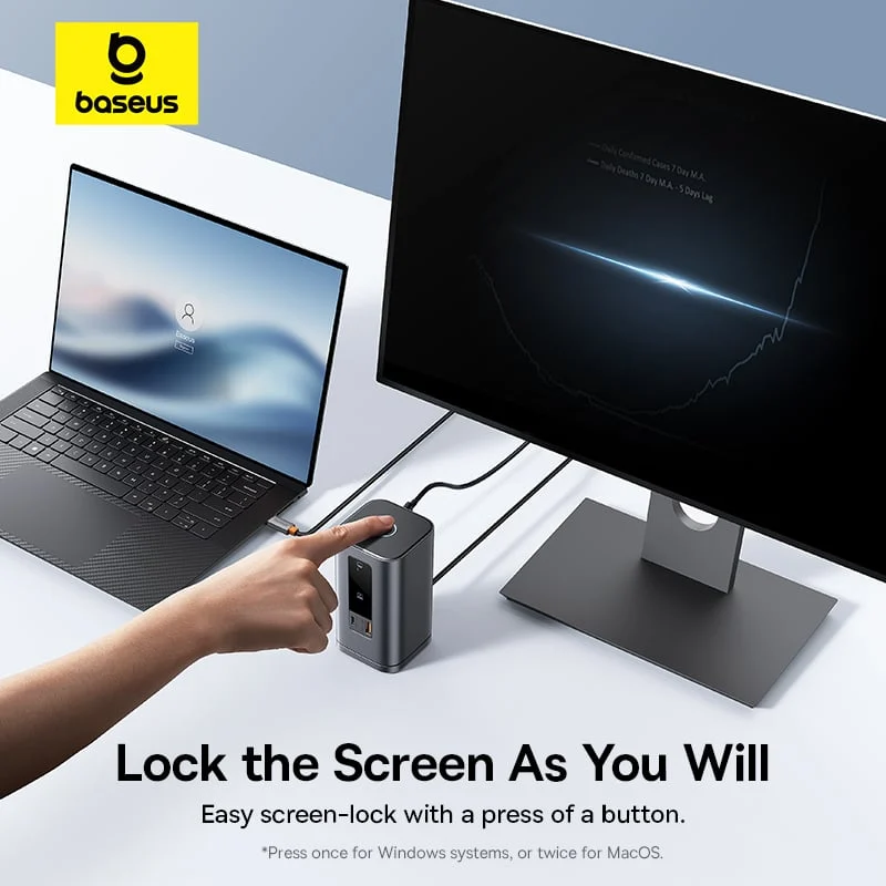 Hub Mở Rộng Đa Năng Baseus Spacemate Series 11-in-1 Docking Station WIN Version ( xuất 3 màn hình mở rộng MST cho Windows )
