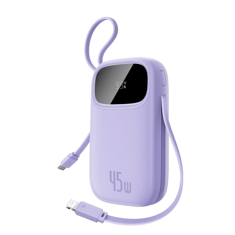 Pin Dự Phòng Baseus EnerFill FC31 QPow 3 10000mAh/20000mAh 45W (Digital Display, with Built-in USB-C + iP Cable)