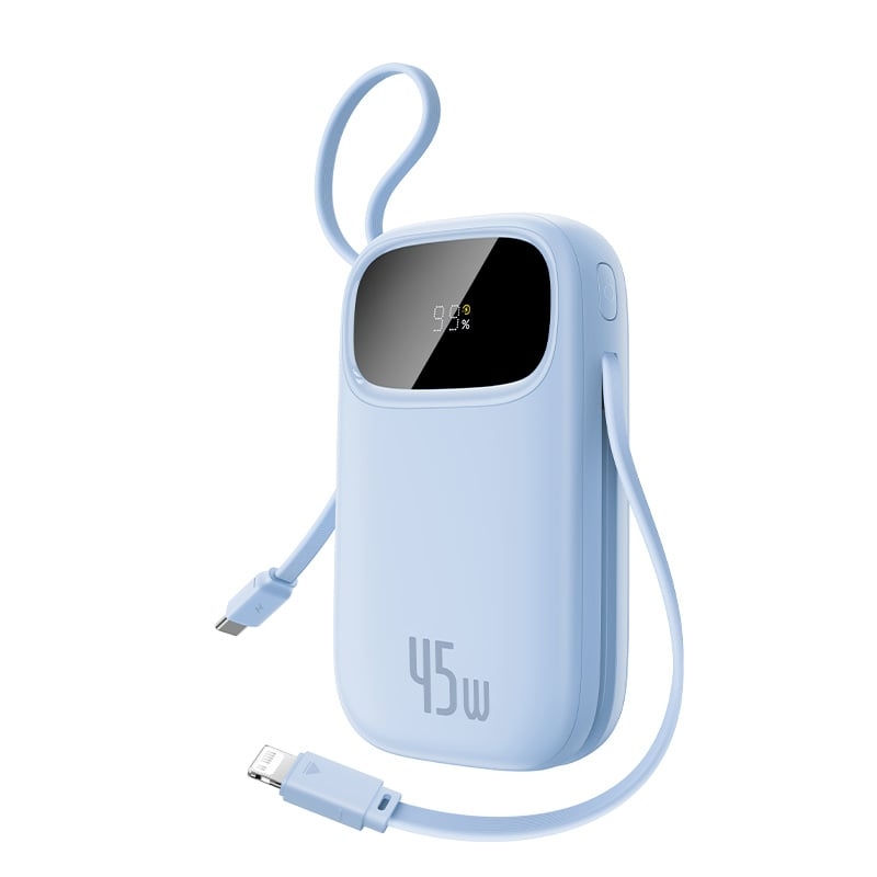 Pin Dự Phòng Baseus EnerFill FC31 QPow 3 10000mAh/20000mAh 45W (Digital Display, with Built-in USB-C + iP Cable)