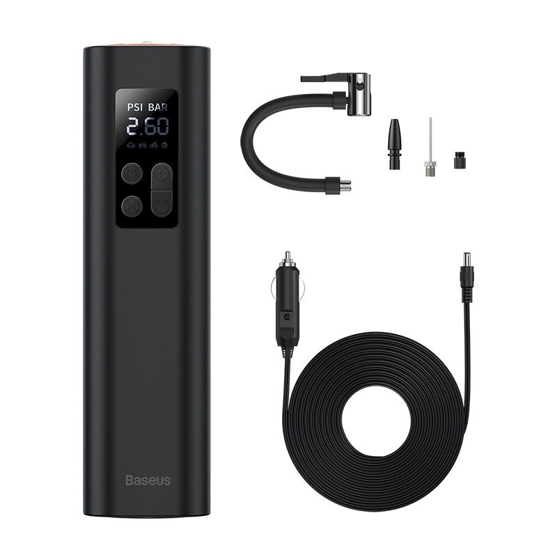 Máy bơm lốp xe thế hệ mới Baseus Super Mini Inflator Pump (12V/0.2 ~150PSI, 30L/min, LED Display, Portable Car Pump)