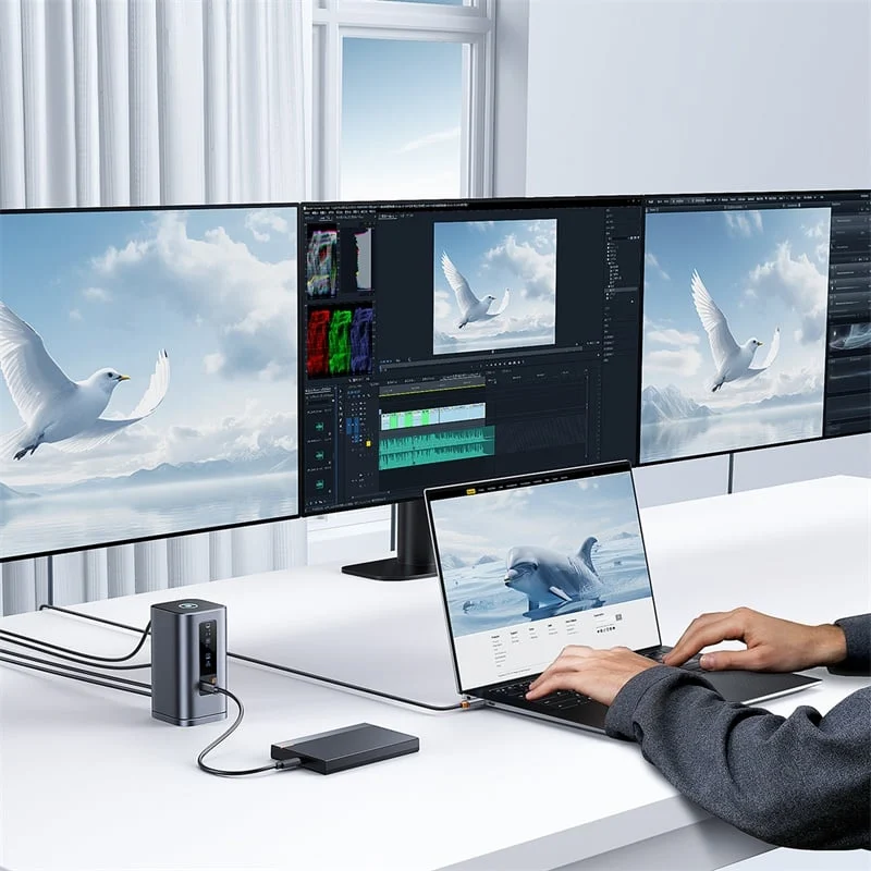 Hub Mở Rộng Đa Năng Baseus Spacemate Series 11-in-1 Docking Station WIN Version ( xuất 3 màn hình mở rộng MST cho Windows )