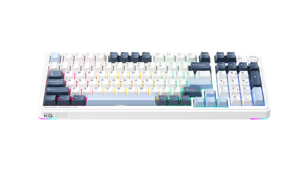 Bàn phím cơ Machenike KG98 Tri-mode Purple Gold switch