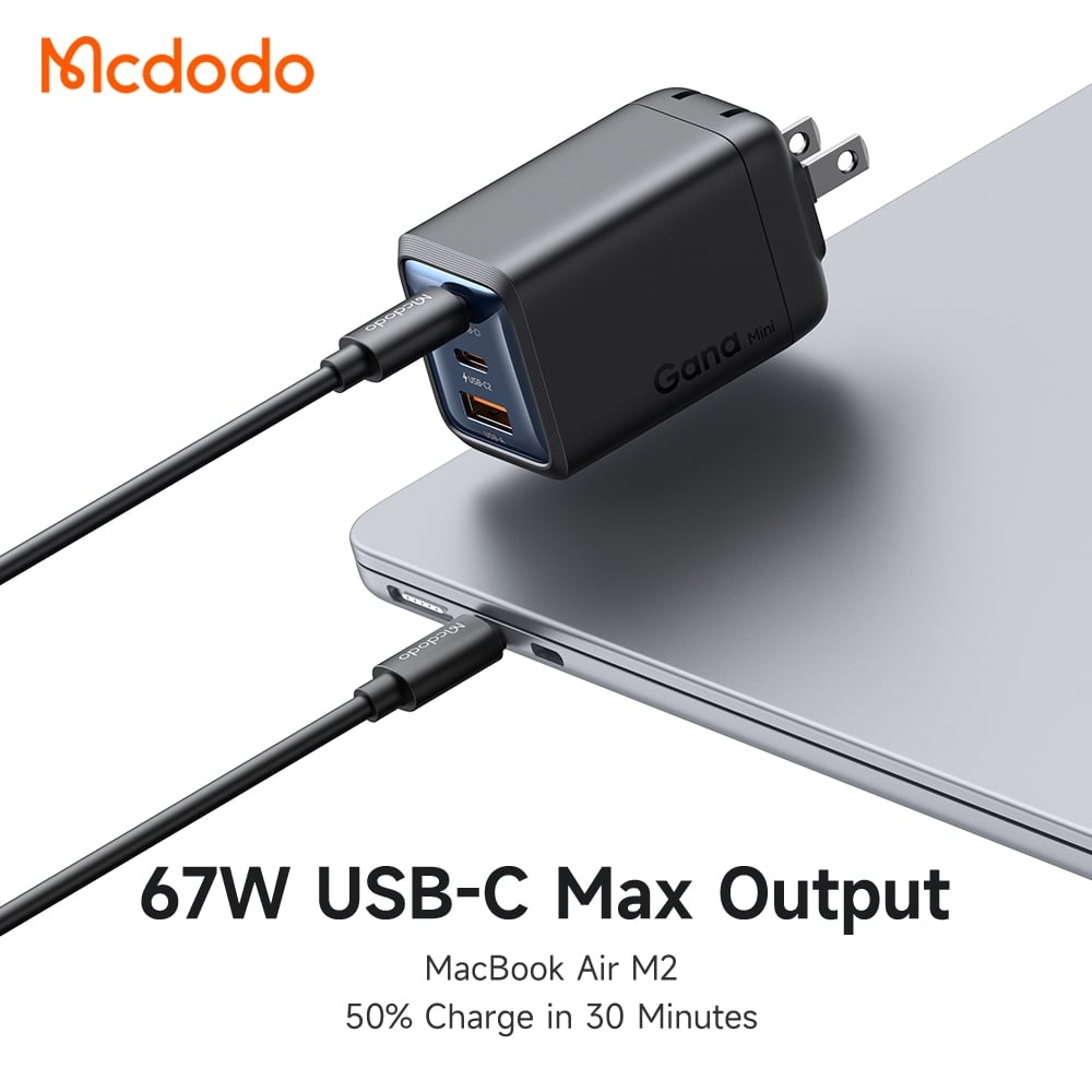 Củ Sạc Nhanh MCDODO Gana series CH-098 67W (2*Type-C +1*USB-A port)