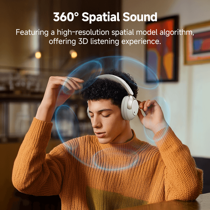 Tai Nghe Chụp Tai Không Dây QCY H3 Pro (Bluetooth v5.4, 55H, 50dB ANC, Hi-Res Audio & LDAC, Custom App & Dual Connectivity, Crystal Clear Calls, 6-Mic ENC Calls)