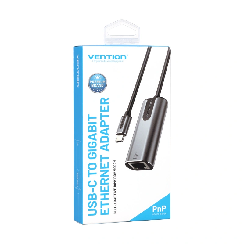 Bộ chuyển đổi USB-C to Gigabit Ethernet Vention CFNHB (1Gbps, Aluminum Alloy Type)