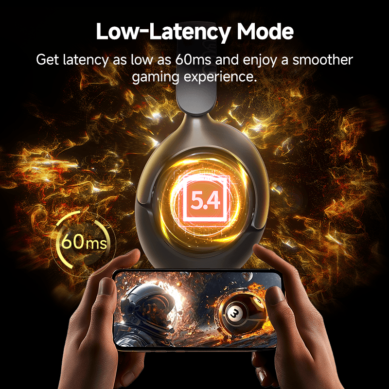 Tai Nghe Chụp Tai Không Dây QCY H3 Pro (Bluetooth v5.4, 55H, 50dB ANC, Hi-Res Audio & LDAC, Custom App & Dual Connectivity, Crystal Clear Calls, 6-Mic ENC Calls)