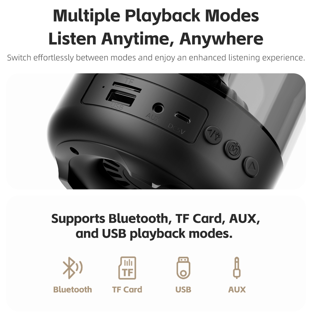 Loa Di Động Pha Lê Bluetooth ROCK Doraemon S58 (Bluetooth v5.3, ≥2H, with Vibrant Ambient Lights, 52mm Full-Range Speaker, Hi-Fi Audio, Crystal Clear Glass, 800mAh, Multiple Playback Modes, HFP, HSP, A2DP, AVRCP)