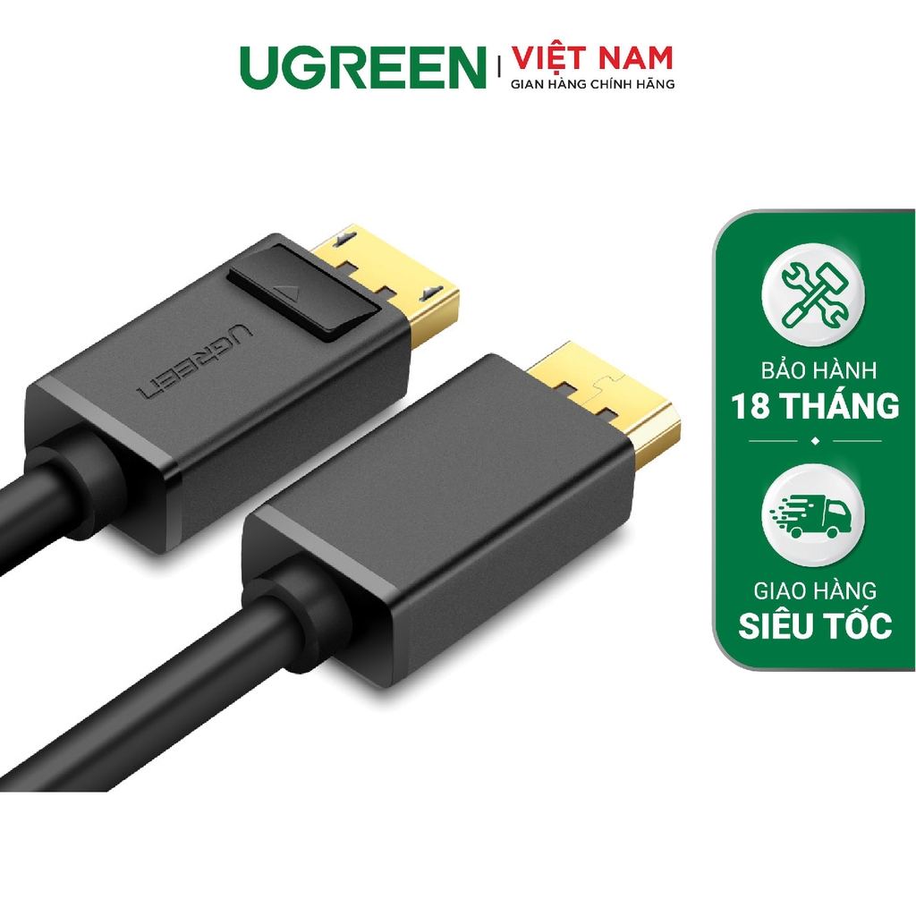 Cáp Displayport sang Displayport Ugreen hỗ trợ 2K*4K@60Hz 28AWG DP102