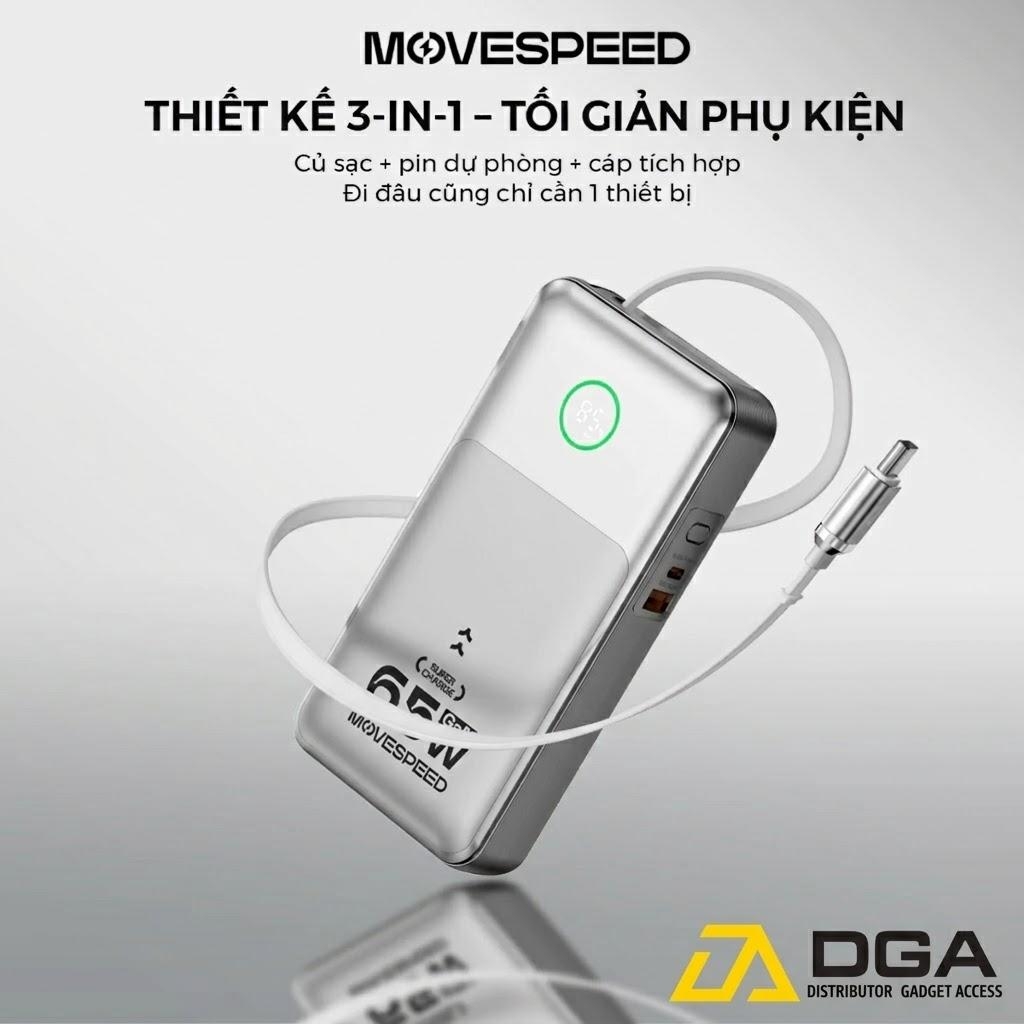 Củ Sạc Kiêm Sạc Dự Phòng Movespeed MSP13 35W / MSP14 65W | 10.000/20.000mAh