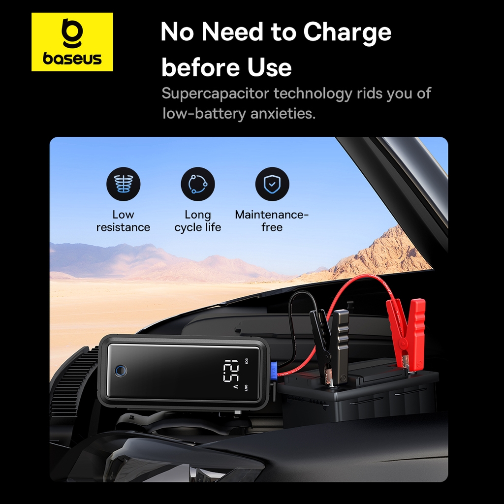 Bộ Kích Bình Dùng Cho Xe Hơi Baseus Super Energy Mega Series Supercapacitor Car Jump Starter 3000A