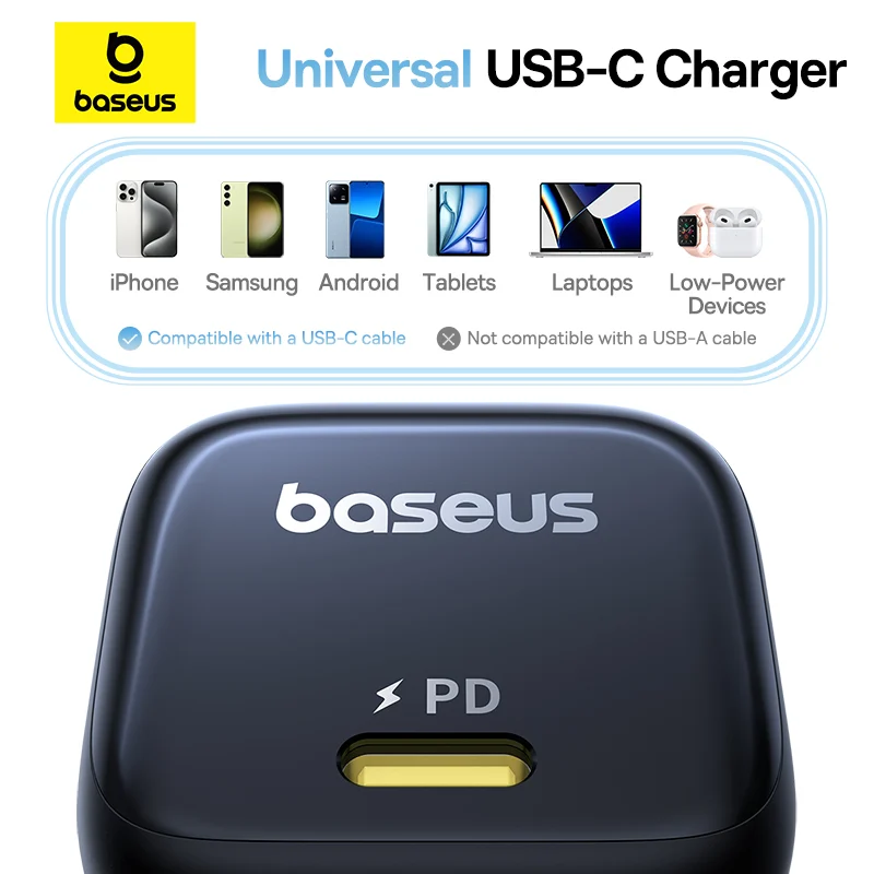 Củ sạc nhanh 1 cổng Type C OS-Baseus PicoGo GaN Fast Charger 1C 45W US