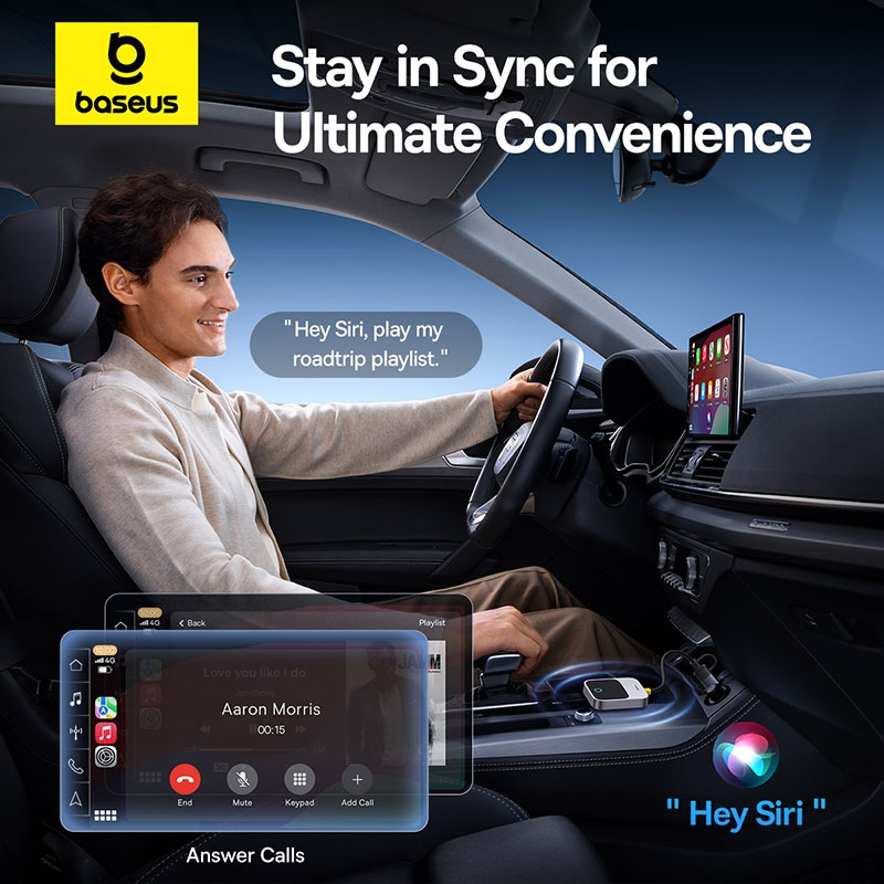 Carplay Không Dây Baseus SafeJourney Series (Dual-screen Control)