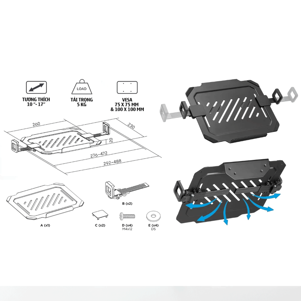 Giá đỡ Laptop Ergotek EP15