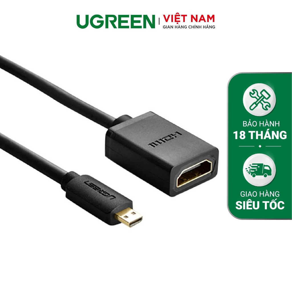 Đầu chuyển hình ảnh UGREEN Micro HDMI Male to HDMI Female Adapter Cable