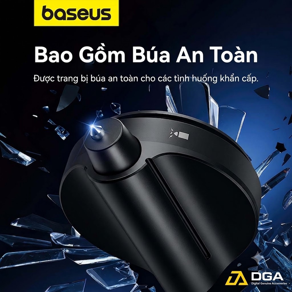 Gương Chiếu Hậu Sau Tích Hợp Dụng Cụ Phá Kinh Baseus SafeRide Series Backseat Rearview Mirror Dùng Trên Ô Tô (Bộ 1 cái)