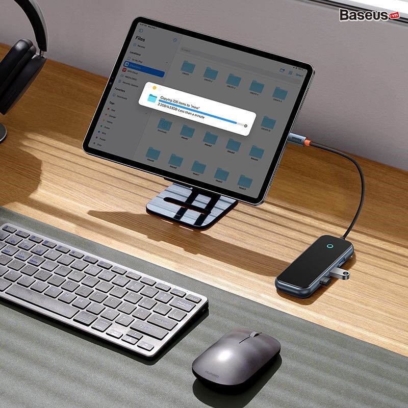 Hub Mở Rộng Kết Nối Đa Năng Baseus AcmeJoy HUB Docking Station Cho Macbook Laptop iPad Điện Thoại