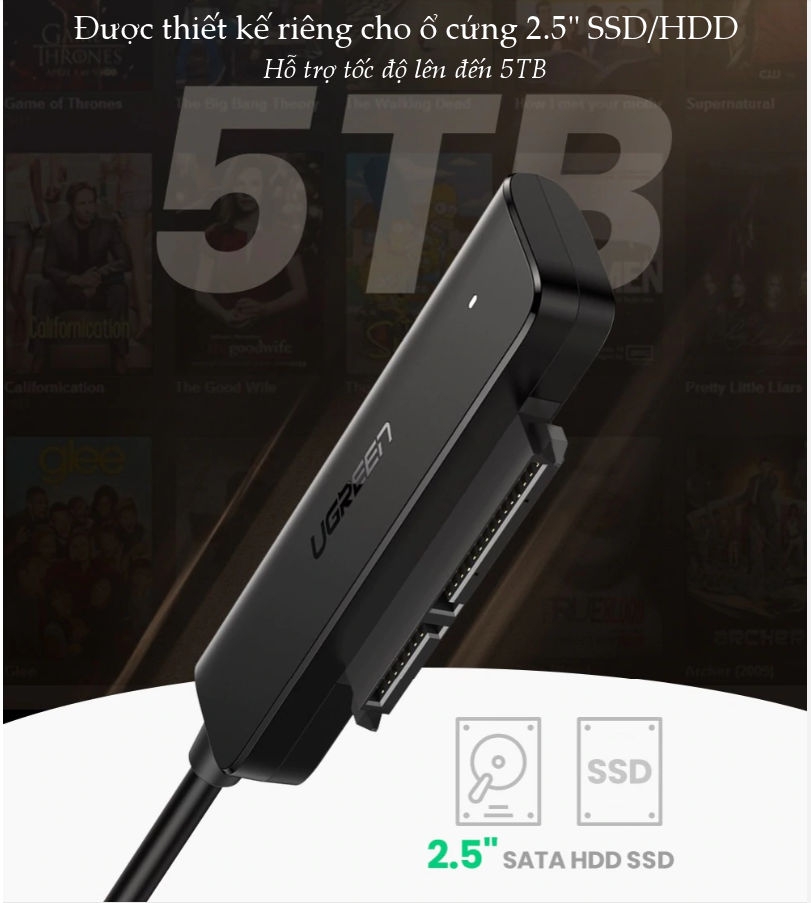 UGREEN USB-A to 2.5-Inch SATA Converter 50cm CM321