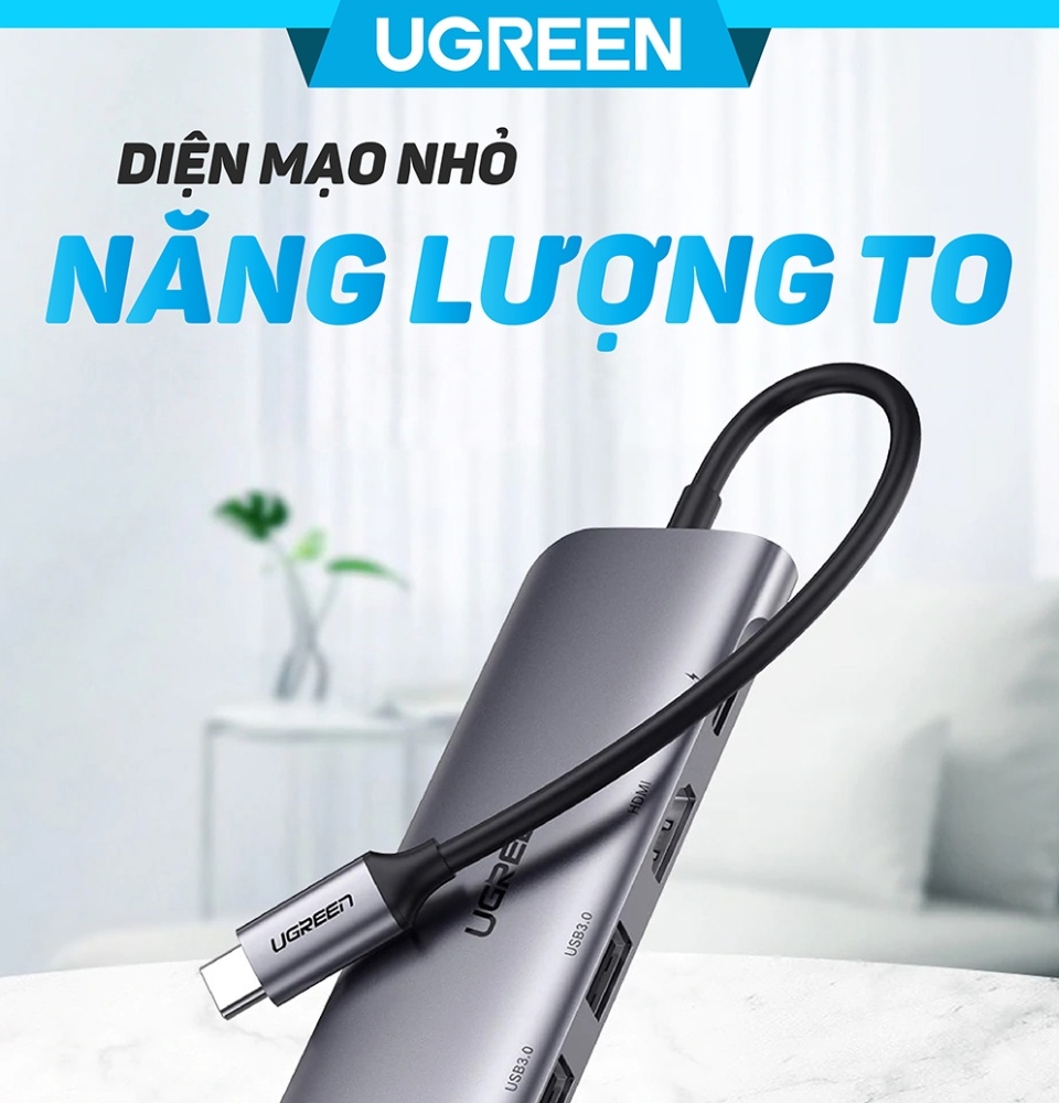 UGREEN USB Type C to USB 3.0*3 +  HDMI + PD Power Converter