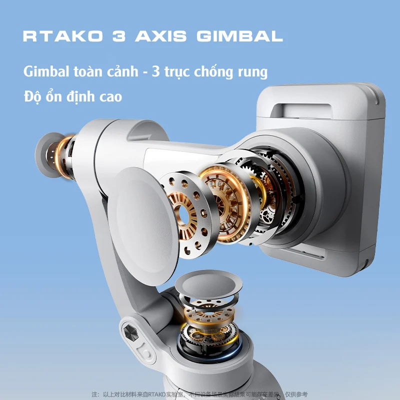 Tay Cầm Chống Rung Mini RTAKO Three-Axis Gimbal Stabilizer (3600mAh)