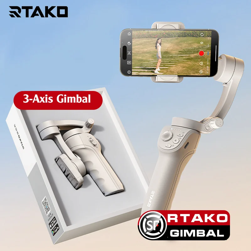 Tay Cầm Chống Rung Mini RTAKO Three-Axis Gimbal Stabilizer (3600mAh)