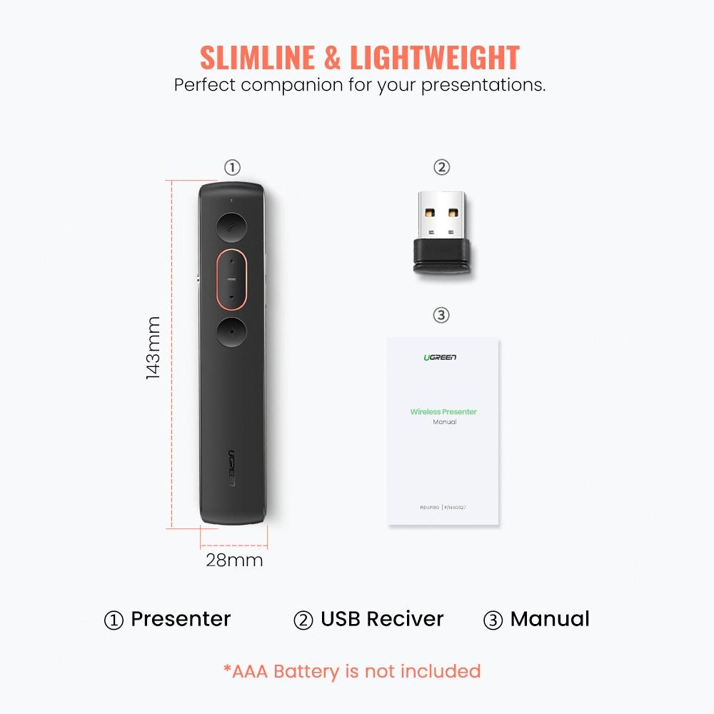 UGREEN Wireless Presenter without Batteries