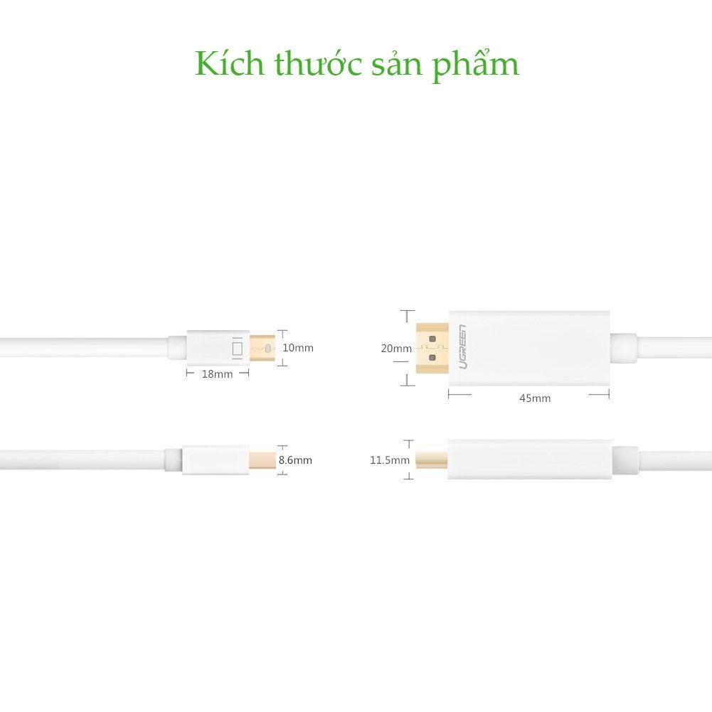 UGREEN Mini DP 1.2 Male to HDMI Cable 4K MD101