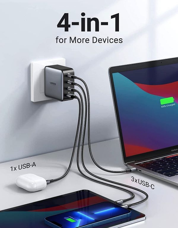 UGREEN 100W 4-Port USB Desktop Fast Charger EU CD226 70870