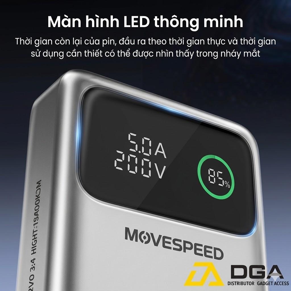 Sạc Dự Phòng Movespeed M25 PRO 25000mAh 145W Cho Laptop MacBook