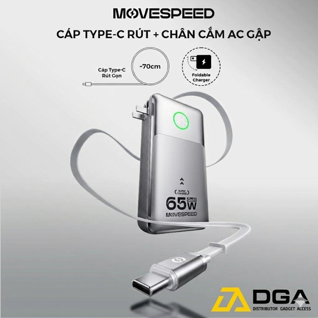 Củ Sạc Kiêm Sạc Dự Phòng Movespeed MSP13 35W / MSP14 65W | 10.000/20.000mAh