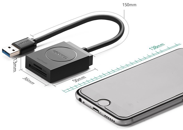 UGREEN USB 3.0 Card Reader TF+SD CR127