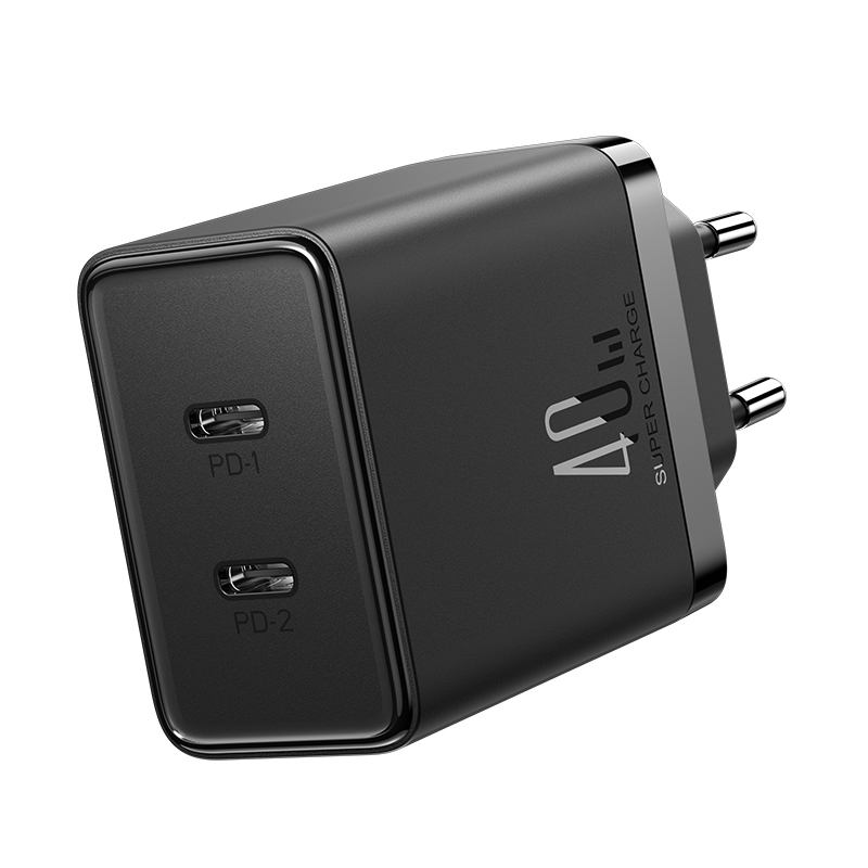 Củ sạc 40W TCF09 Joyroom 2 cổng sạc Type C dùng cho điện thoại Samsung, iPhone